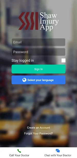 Shaw Injury App Screenshot 1