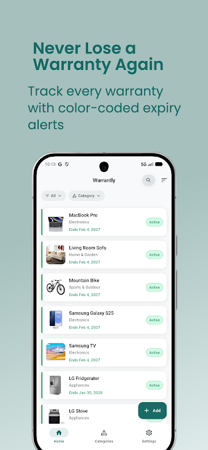 Warrantly: Warranty Tracker Screenshot 0