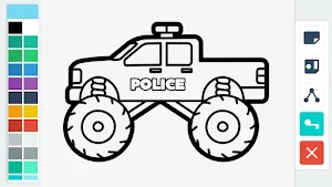 Mobil Polisi Mewarnai Screenshot 0