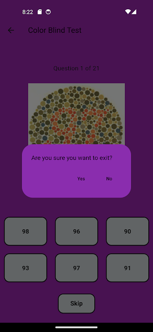 Color Blind Test Screenshot 1