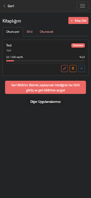 Kitap Takip Screenshot 1