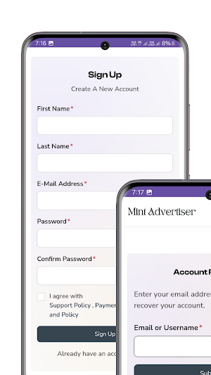 Mint Advertiser Screenshot 1