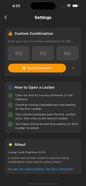 Locker Lock Practice Screenshot 3