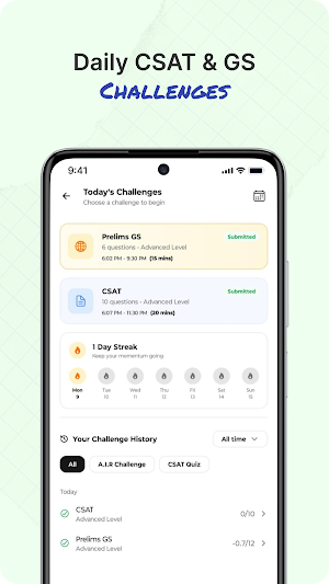 Prayas AI - UPSC Exercise App Screenshot 3
