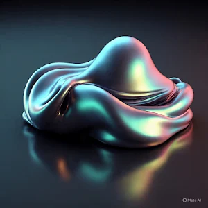 Abstract 3D Liquid Metal Wall Screenshot 1