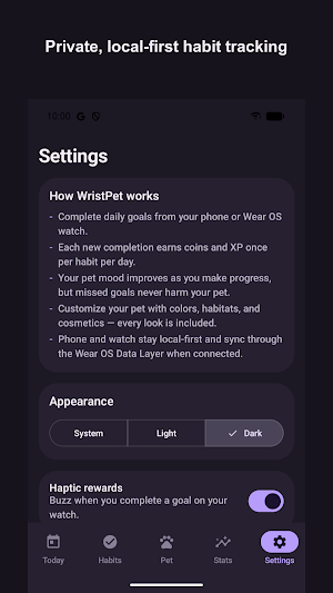 WristPet: Habit Tracker Screenshot 1