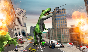 Angry Gorilla Fighting Dinosaur Destruction 2021 Screenshot 1
