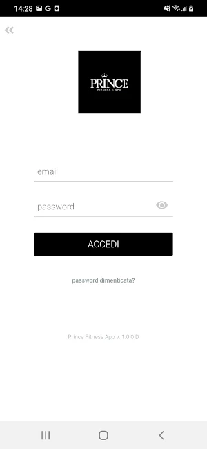 Prince Fitness App Screenshot 1