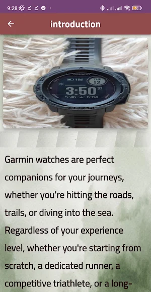 garmin watch guide Screenshot 1