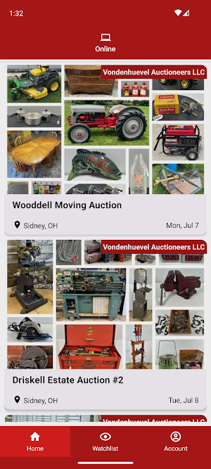 Vondenhuevel Auctions Screenshot 0