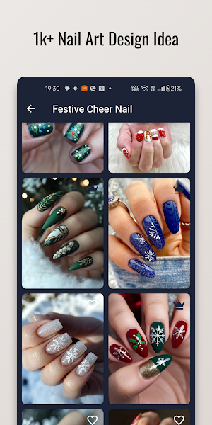 Festive Cheer Nail Art Design Screenshot 1