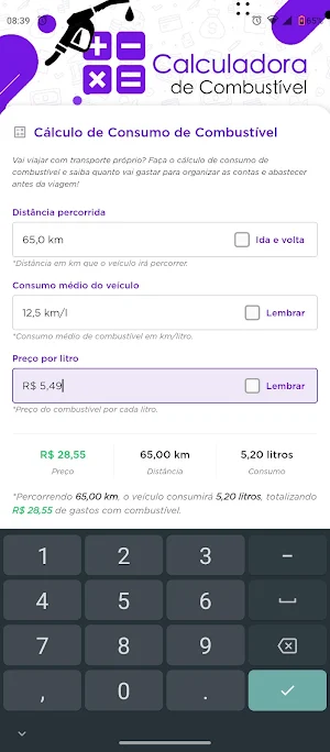 Calculadora de Combustível Screenshot 1