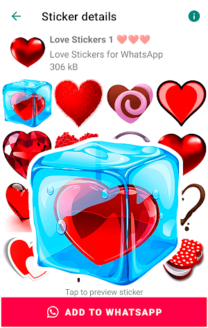 Love stickers for WhatsApp Screenshot 1