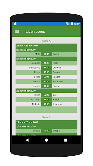 Italian Soccer Live Screenshot 2