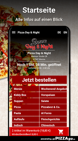 Pizza Day - Night Worms Screenshot 1