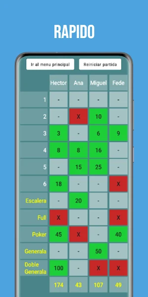 Anotador Generala Screenshot 3
