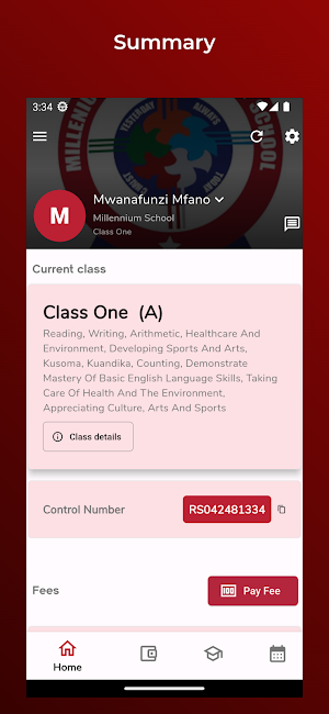 Millennium School App Screenshot 1