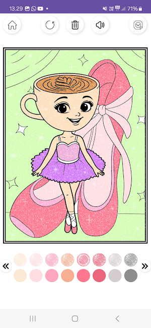 Ballerina Cappuccina Coloring Screenshot 2
