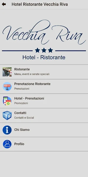 Vecchia Riva Ristorante Hotel Screenshot 1
