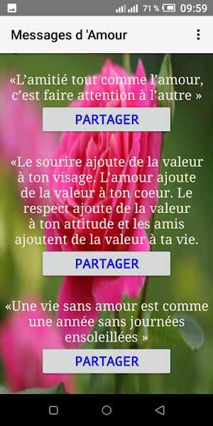 Messages d'Amour Screenshot 1