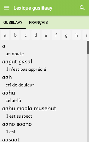 Lexique gusiilaay Screenshot 1