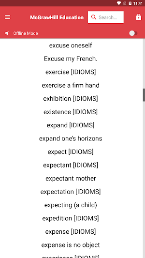 American Idioms Dictionary Screenshot 2