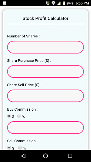 Stock Profit Calculator Screenshot 0