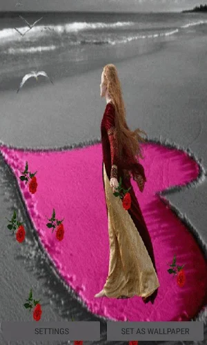 Heart On Beach Live Wallpaper Screenshot 2