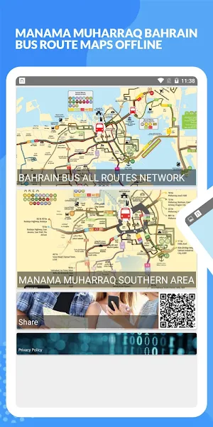 MANAMA MUHARRAQ BAHRAIN BUS ROUTE MAPS OFFLINE Screenshot 0