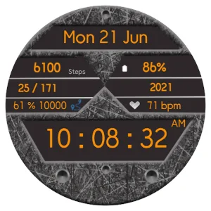 Scratched21 Watch Face Wear OS Screenshot 0