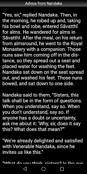 Advice from Nandaka Sutta Screenshot 2