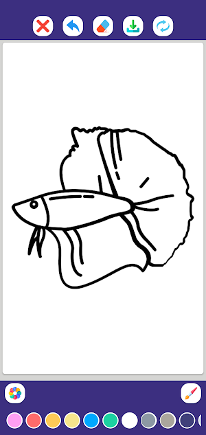 Betta Fish Coloring Book Screenshot 0