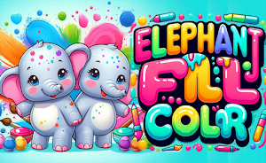 Elephant Fill Color Game Screenshot 0