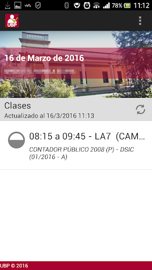 Gestión Académica Móvil UBP Screenshot 0