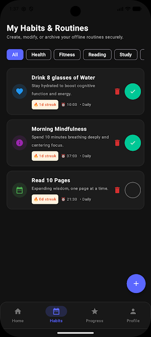 Daily Habit Tracker Screenshot 2