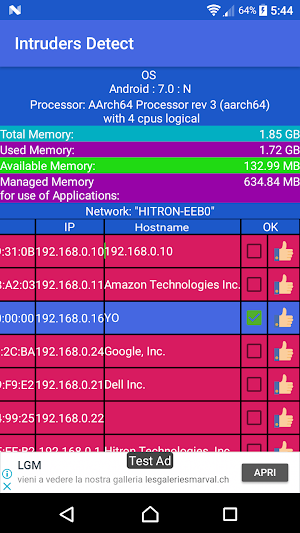 Intruder Detector Wi-fi Screenshot 1