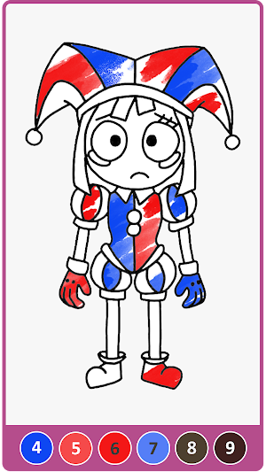 Pomni Circus coloring Screenshot 0