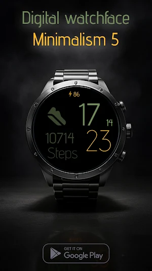 Minimalism 5 Digital watchface Screenshot 0