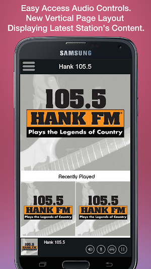 Hank 105.5 Screenshot 1