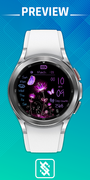 BFF9-Neon Art Flower Pink Screenshot 0