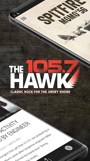 105.7 The Hawk - Classic Rock for the Jersey Shore Screenshot 1