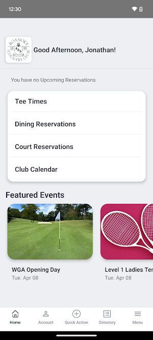 Roanoke Country Club Screenshot 1