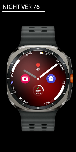 Night ver 76 - watch face Screenshot 0