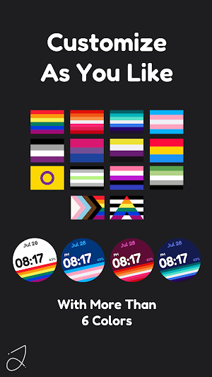 Simple Queer Watch Face Screenshot 2