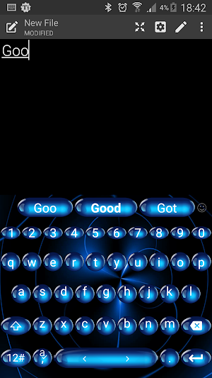 Keyboard Theme Spheres Blue Screenshot 1