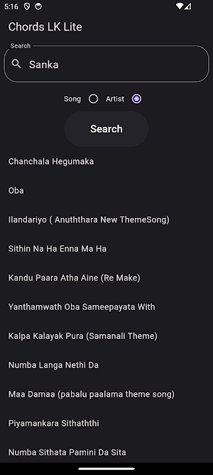 ChordsLK Lite Screenshot 2