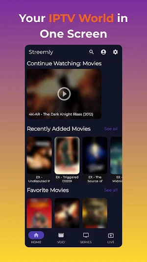 Streemly: Xtream IPTV Player Screenshot 0