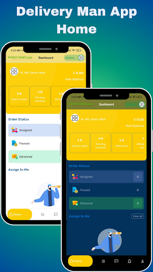 WINNY MART Delivery Man App Screenshot 1