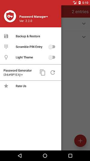 Password Manager+: Cloud Backup & Fingerprint Screenshot 3