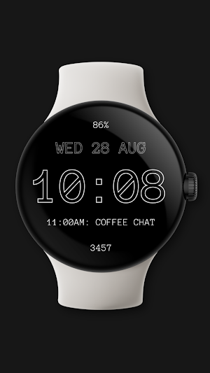 Outline Digital Watch Face Screenshot 1